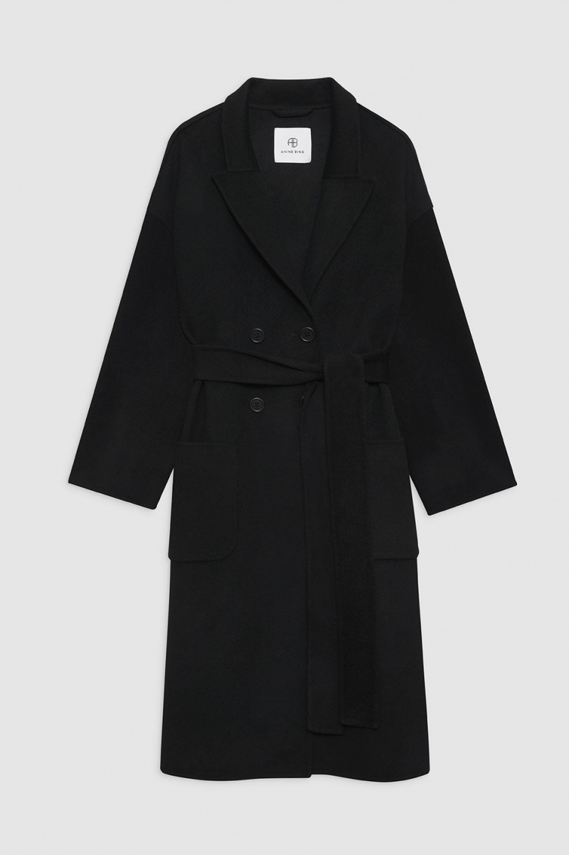 Manteaux Anine Bing Dylan Coats Noir Femme | JMY-9061846